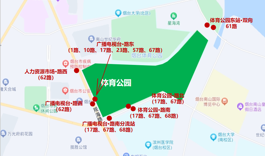 滨海路, 齐鲁壹点, 路东
